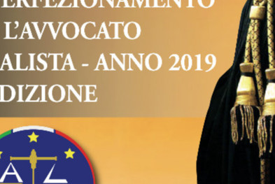 IV Edizione del Corso di Perfezionamento per l'Avvocato Penalista - Anno 2019.